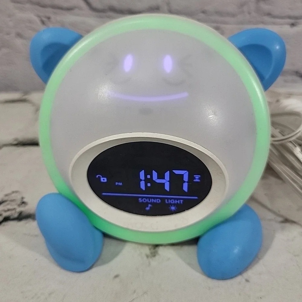 Little Tiddi Kids Alarm Clock Childrens Trainer Clock w Facial Expressions Flaw